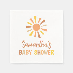 Serviette En Papier Baby shower Boho Sunshine