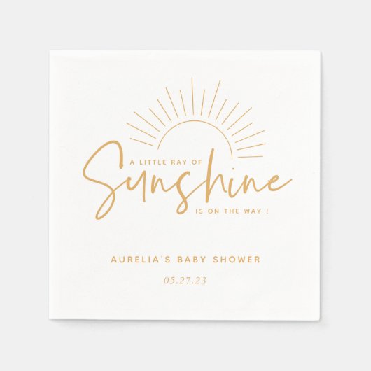 Serviette En Papier Baby shower Boho Sunshine (Devant)