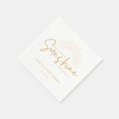 Serviette En Papier Baby shower Boho Sunshine (Coin)