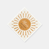 Serviette En Papier Baby shower Boho Sunshine Cute (Coin)
