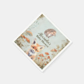 Serviette En Papier Baby shower Boho Woodland (Coin)