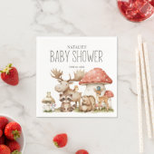 Serviette En Papier Baby shower Boho Woodland Animaux (En situation)