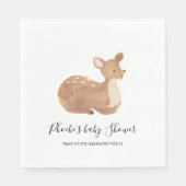 Serviette En Papier Baby shower bois Chic Cerf sur mesure (Devant)