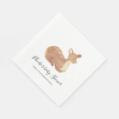 Serviette En Papier Baby shower bois Chic Cerf sur mesure (Coin)