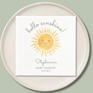 Serviette En Papier Baby Shower Bonjour Soleil
