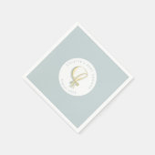 Serviette En Papier Baby shower Bonnet Bébé Bleu (Coin)