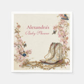Serviette En Papier Baby shower Boots Boots Boho Cowgirl (Devant)
