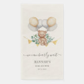 Serviette En Papier Baby shower botanique Nous pouvons à peine attendr (Devant)