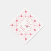 Serviette En Papier Baby shower branché de Saint-Valentin (Coin)