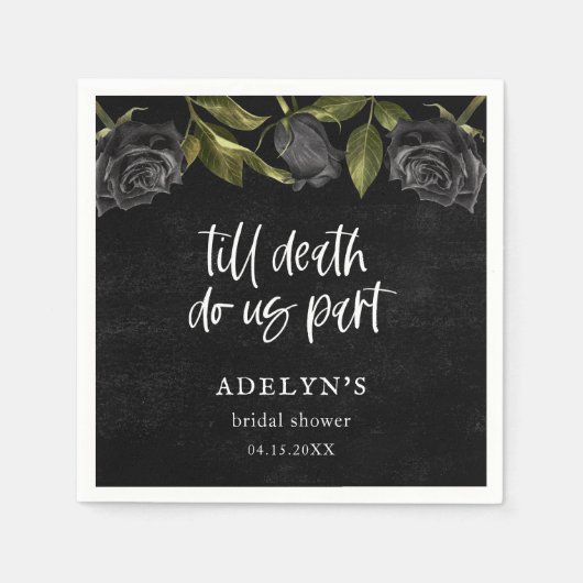 Serviette En Papier Baby Shower Bridge Gothique Floral  (Devant)