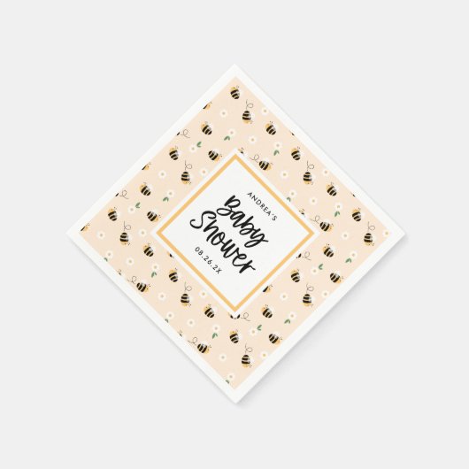 Serviette En Papier Baby shower Bumblebee (Coin)