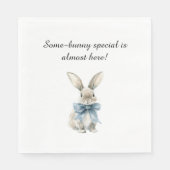 Serviette En Papier Baby shower Bunny bleu (Devant)