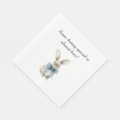 Serviette En Papier Baby shower Bunny bleu (Coin)