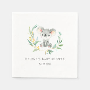Serviette En Papier Baby shower Bush Baby Koala
