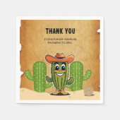 Serviette En Papier Baby shower Cactus Cowboy Little Cactie (Devant)