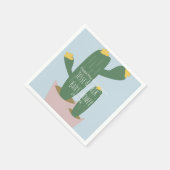 Serviette En Papier Baby shower Cactus Cupcakes Merci bleu (Coin)