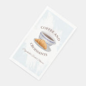 Serviette En Papier Baby Shower Café et Croissants (Coin)
