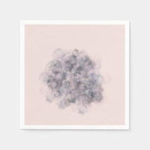 Serviette En Papier Baby Shower Céleste Bébé Fille Aquarelle Rose