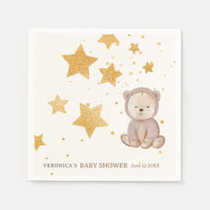 Serviette En Papier Baby shower céleste de l'ours de Boho