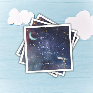Serviette En Papier Baby shower céleste Sky Moon & Stars