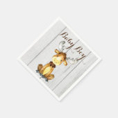Serviette En Papier Baby Shower Cerf Rustique (Coin)