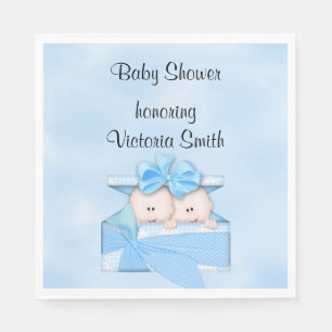 Serviette En Papier Baby shower C'est Twins Boy