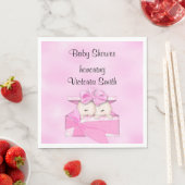Serviette En Papier Baby shower C'est Twins Girl (En situation)