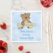 Serviette En Papier Baby shower C'est un garçon Teddy Bear (En situation)