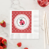 Serviette En Papier Baby shower C'est une fille Ladybug (En situation)