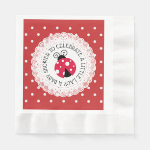 Serviette En Papier Baby shower C'est une fille Ladybug
