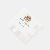 Serviette En Papier Baby shower champignon (Coin)