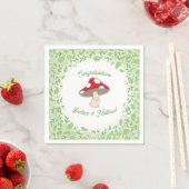Serviette En Papier Baby shower champignon (En situation)