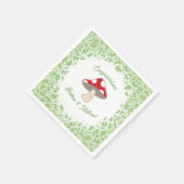 Serviette En Papier Baby shower champignon (Coin)