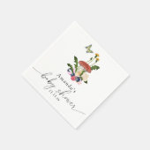 Serviette En Papier Baby shower champignons (Coin)