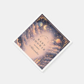 Serviette En Papier Baby Shower Château Spatial (Coin)