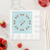 Serviette En Papier Baby shower Cheval à rocher C'est un garçon servie (En situation)