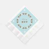 Serviette En Papier Baby shower Cheval à rocher C'est un garçon servie (Coin)