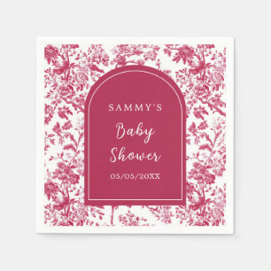 Serviette En Papier Baby shower chinois rose antique