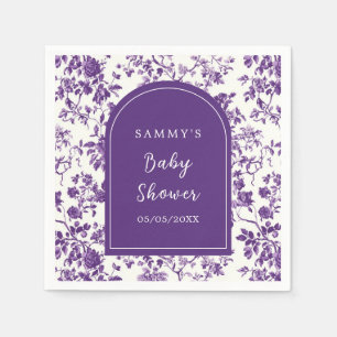 Serviette En Papier Baby Shower Chinoiserie Antique Violet