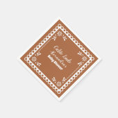 Serviette En Papier Baby shower Cielito Lindo mexicain en terre cuite (Coin)