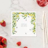 Serviette En Papier Baby shower citron (En situation)