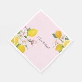 Serviette En Papier Baby shower citron, Ciao bébé, thème italien (Coin)