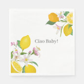 Serviette En Papier Baby shower citron, Ciao bébé, thème italien (Devant)