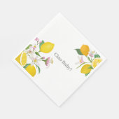 Serviette En Papier Baby shower citron, Ciao bébé, thème italien (Coin)