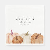 Serviette En Papier Baby shower citrouille (Devant)