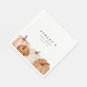 Serviette En Papier Baby shower citrouille (Coin)