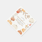 Serviette En Papier Baby shower citrouille (Coin)