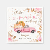Serviette En Papier Baby shower citrouille Automne Pink Truck Party Pa (Devant)