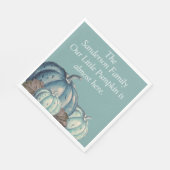 Serviette En Papier Baby shower Citrouille bleu (Coin)