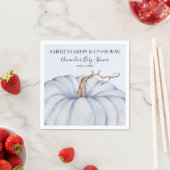 Serviette En Papier Baby shower Citrouille bleu (En situation)